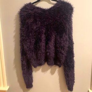 AUTUMN CASHMERE DARK PURPLE SOFT HOODIE SIZE M